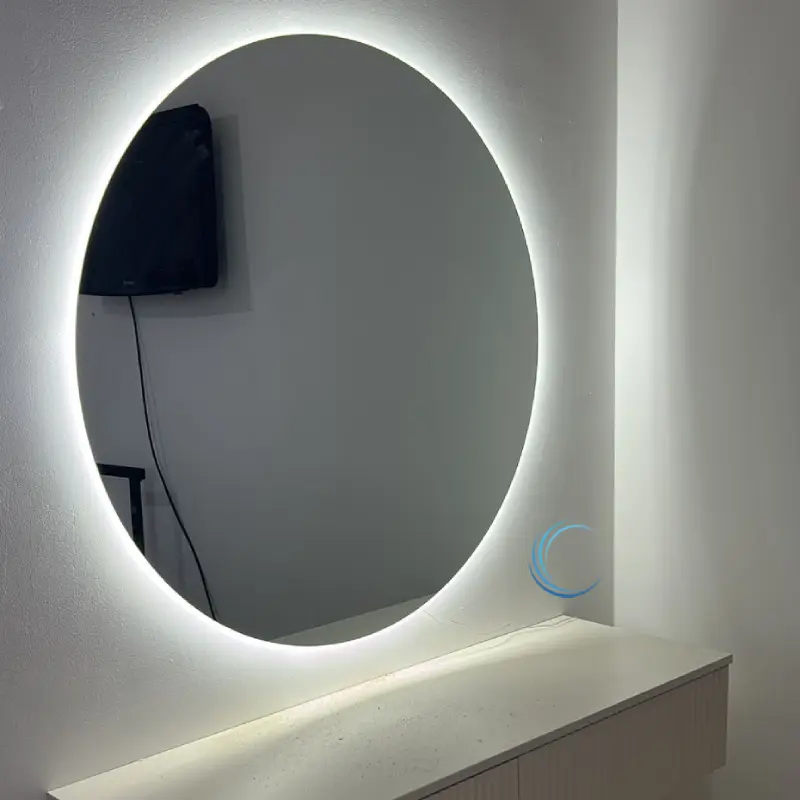 מראה לד עגולה קוטר 60 ס";מ- תאורה חמה או קרה לבחירה