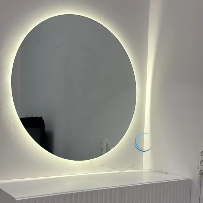 מראה לד עגולה קוטר 80 ס";מ- תאורה חמה או קרה לבחירה