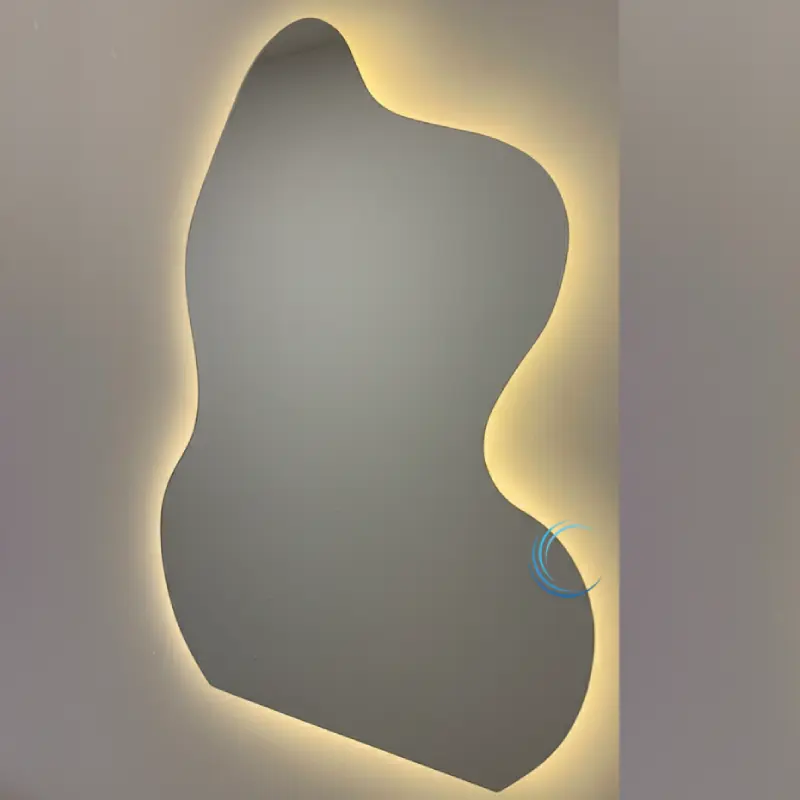 מראה לד אמורפית מידה 80/100 ס";מ- תאורה חמה או קרה לבחירה