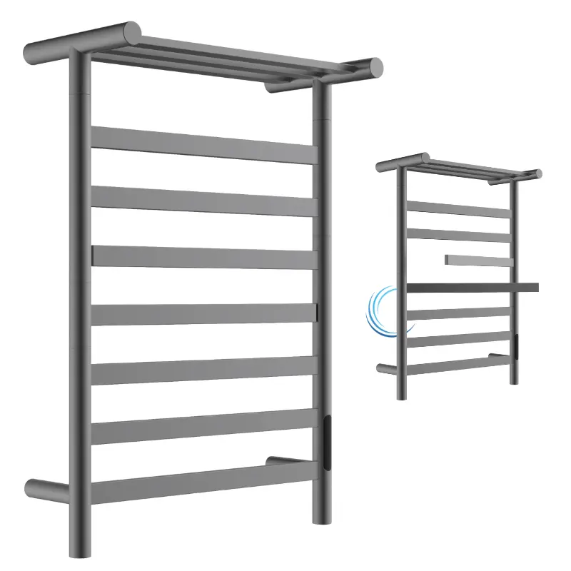 מחמם מגבות TH005 לחדר רחצה 55/23/83 ס";מ- מתלים מתכוונים גוון גרפיט מט