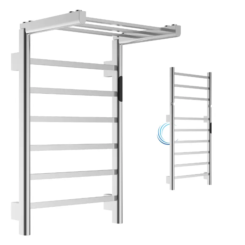 מחמם מגבות TH008 לחדר רחצה 50/75/85 ס";מ גוון ניקל מבריק