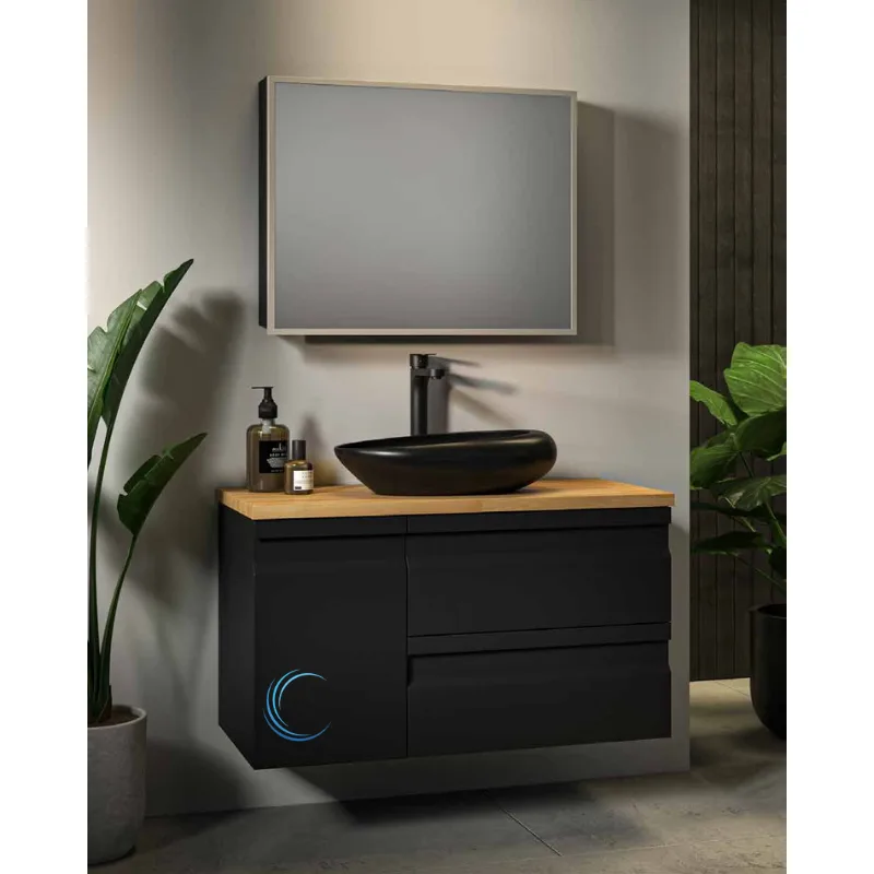 ארון אמבטיה תלוי מיכאל **אספקה מיידית** משטח בוצ';ר וכיור מונח