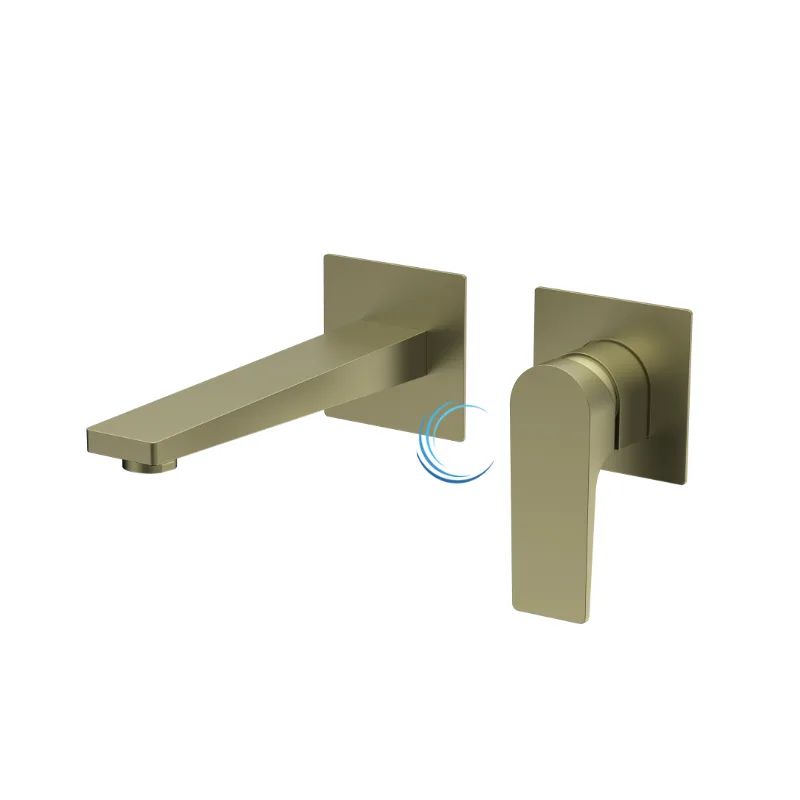 מערכת קיר 1505 מרובעת לכיור רחצה בגוון זהב מט