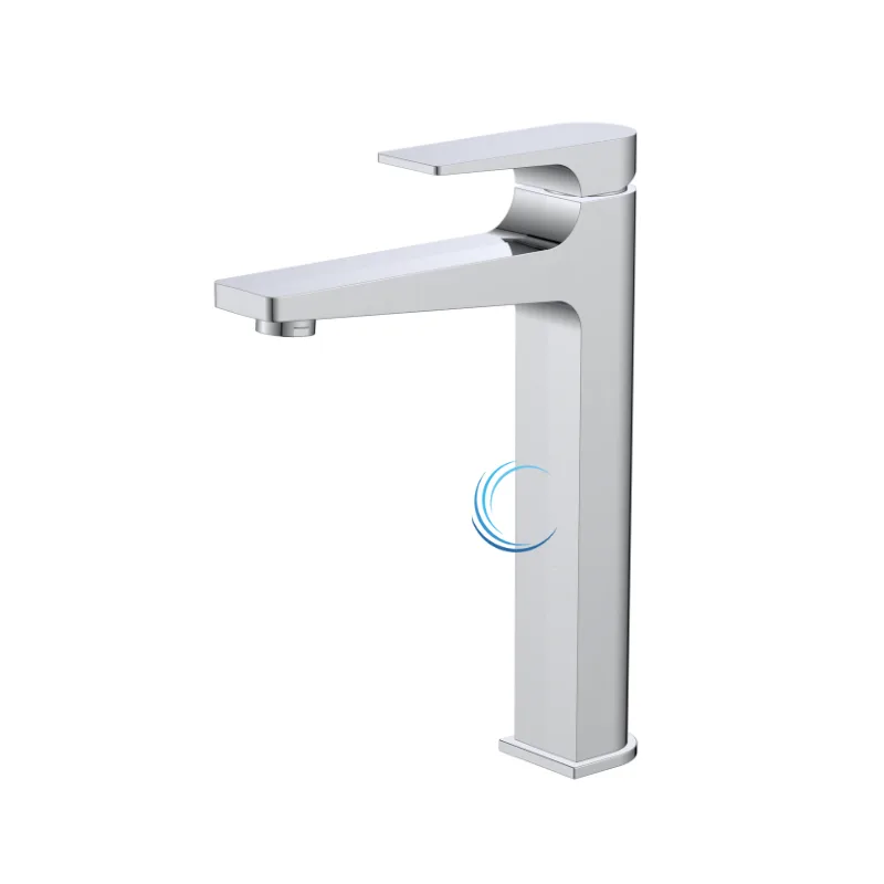 ברז פרח גבוה 1501 לכיור מונח בגוון ניקל מבריק