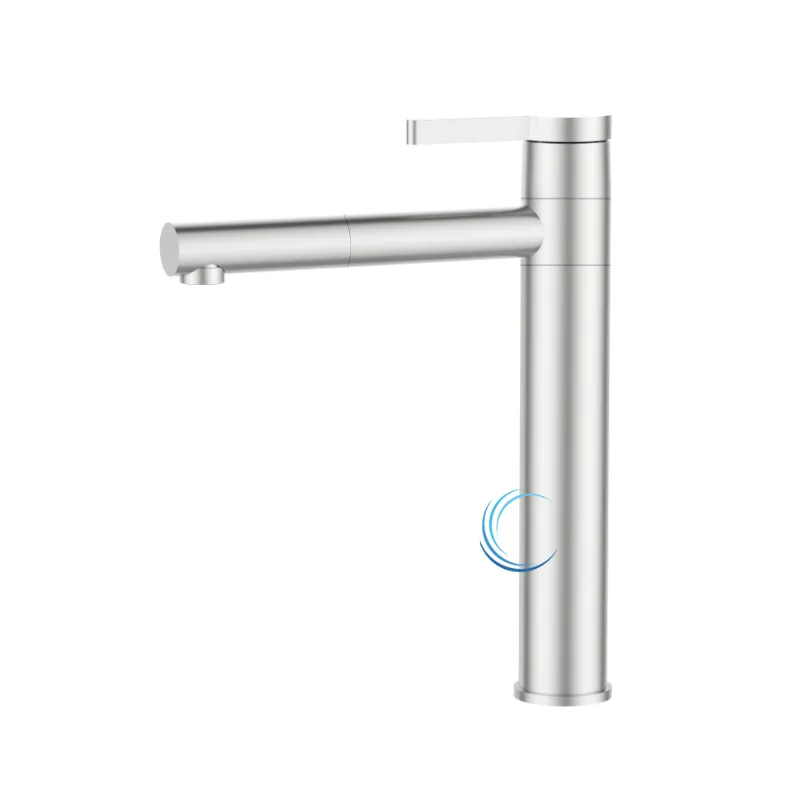 ברז פרח גבוה 5403 לכיור מונח בגוון ניקל מוברש