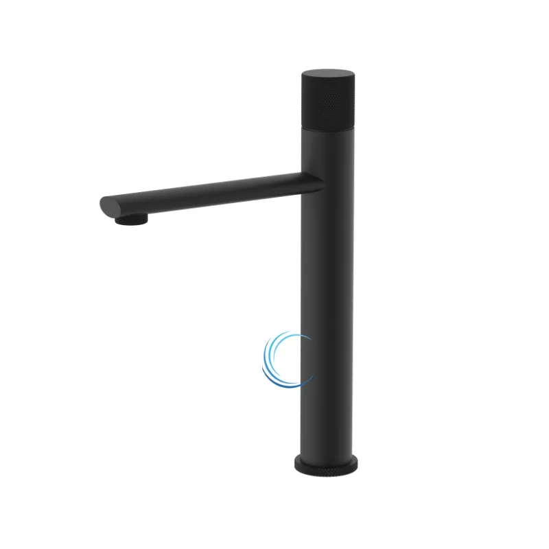 ברז פרח גבוה 1601 לכיור מונח בגוון שחור מט