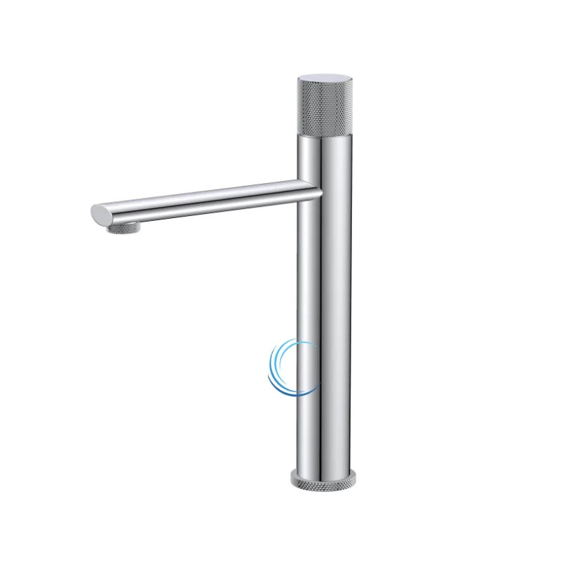 ברז פרח גבוה 1601 לכיור מונח בגוון ניקל מבריק