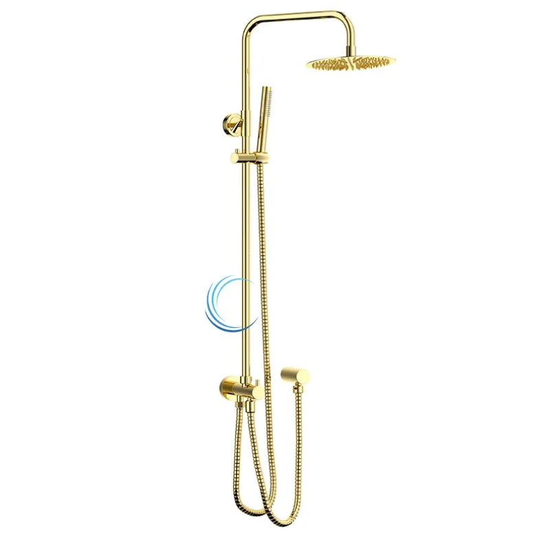 מוט פינוק טלסקופי למקלחת 5107 BRASS גוון זהב מבריק