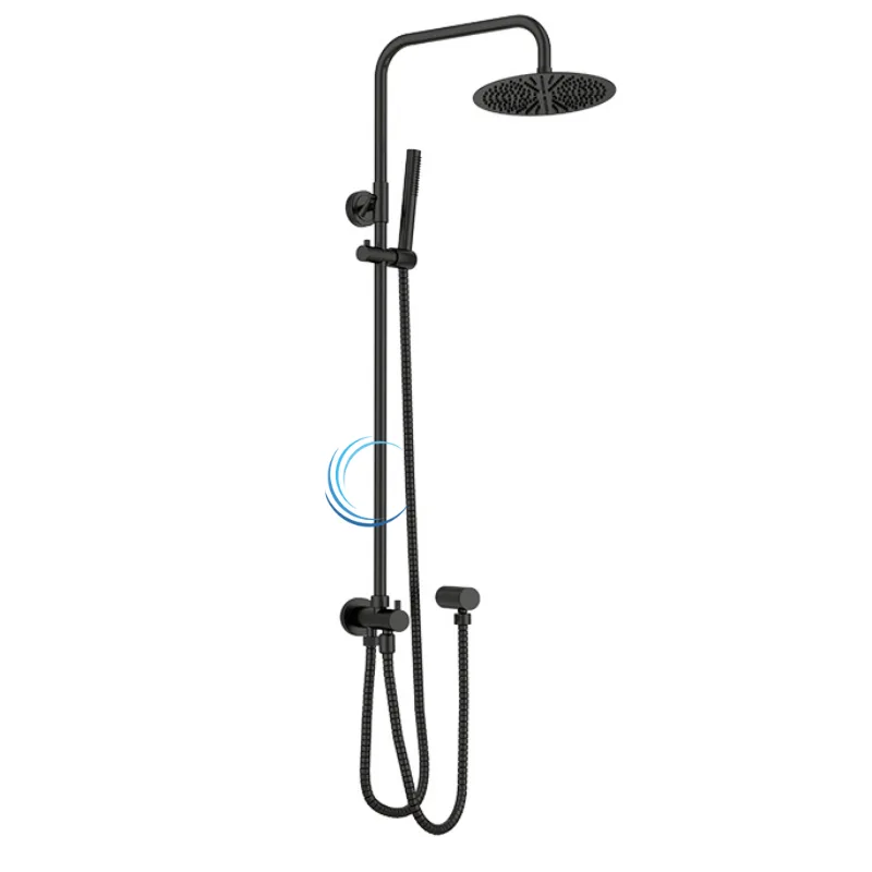 מוט פינוק טלסקופי למקלחת 5107 BRASS גוון שחור מט