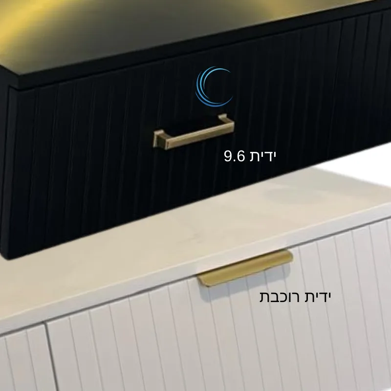 שידת איפור איב תלויה / קונסולה בגוון אפוקסי משטח אפוקסי