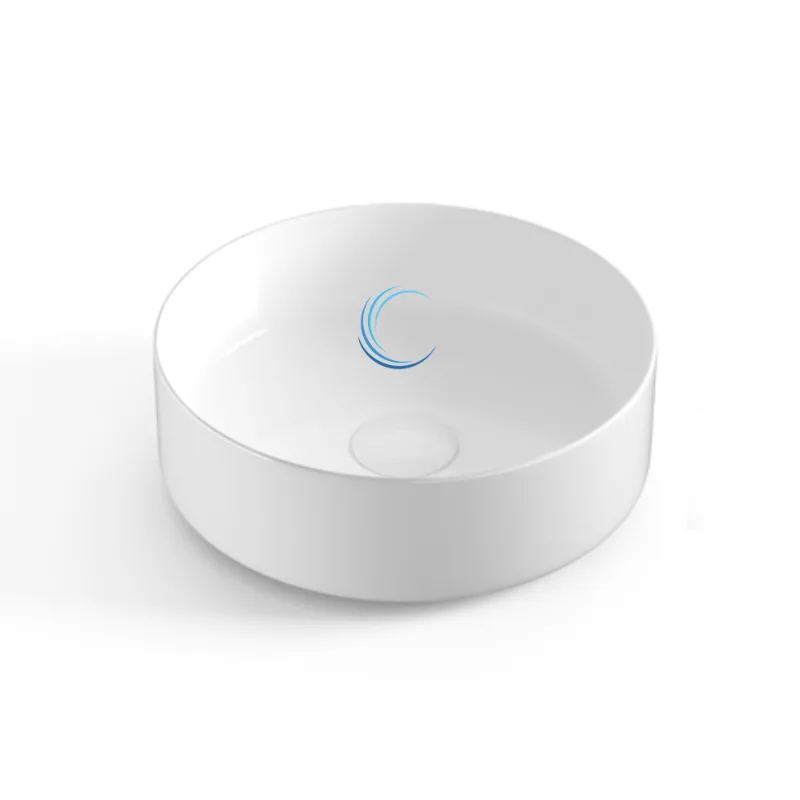 כיור חרס עגול 9469 מעוצב 36/12 ס";מ לבן מבריק