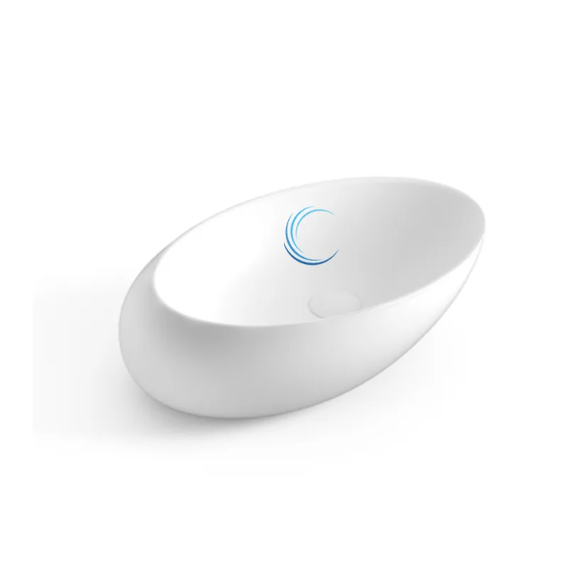 כיור מונח חרס 9862 מעוצב 49/32/14 ס";מ לבן מט