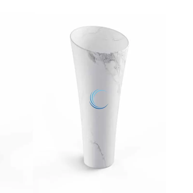 כיור עומד חרס 9604 פריסטנד קוטר 42.5 ס";מ בגוון לבן מט קלקתא