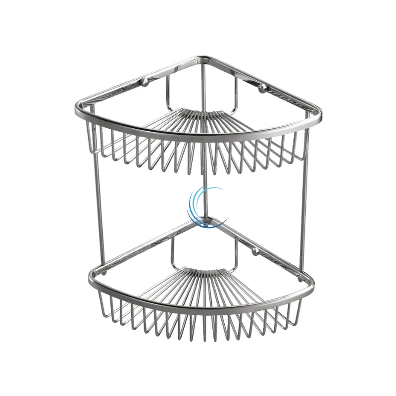 רשת פינתית דו קומתית מעוגלת 610 גוון ניקל מוברש - BRASS