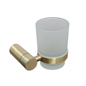 כוס למברשות שיניים לקיר 4558 זהב מט ROUND