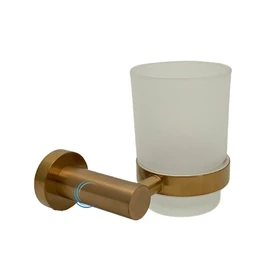 כוס למברשות שיניים לקיר 4558 רוז גולד מט ROUND