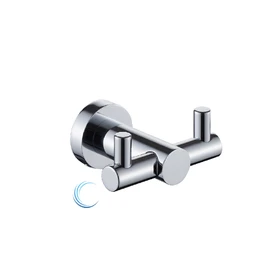 קולב מגבות כפול 4564 ניקל מבריק ROUND