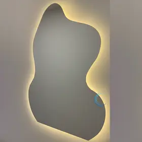 מראה לד אמורפית מידה 80/100 ס"מ- תאורה חמה או קרה לבחירה