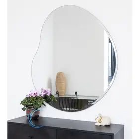 מראה אמורפית חיתוך קריסטל + דופן אחורית במידות 62, 72, 82, 92, 102 ס"מ