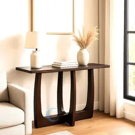 קונסולה עץ מלא מנגו כהה