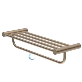 מדף מגבות + מתלה מגבת גוף 60 ס"מ 4518 גוון רוז גולד מט