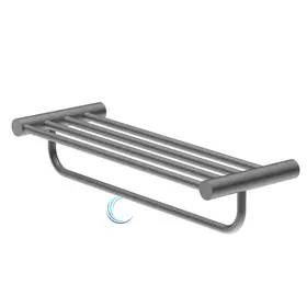 מדף מגבות + מתלה מגבת גוף 60 ס"מ 4518 גרפיט מט