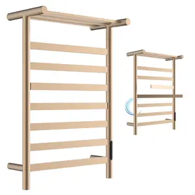 מחמם מגבות TH005 לחדר רחצה 55/23/83 ס"מ- מתלים מתכוונים גוון רוז גולד מט