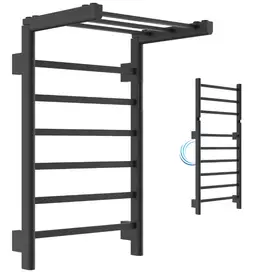 מחמם מגבות TH008 לחדר רחצה 50/75/85 ס"מ גוון שחור מט