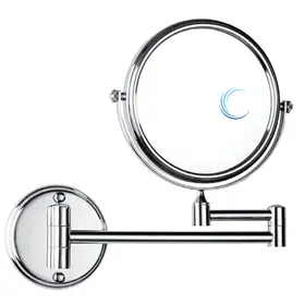 מראה מגדילה M8 פי 7 בסיס עגול ניקל מבריק