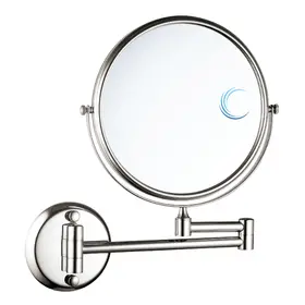 מראה מגדילה M8 פי 7 בסיס עגול ניקל מוברש מט