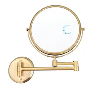 מראה מגדילה M8 פי 7 בסיס עגול זהב מט