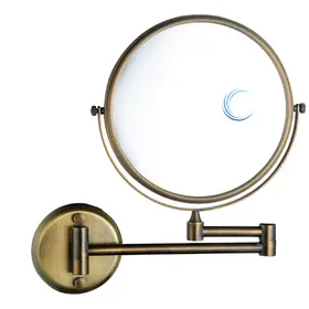 מראה מגדילה M8 פי 7 בסיס עגול ברונזה מט