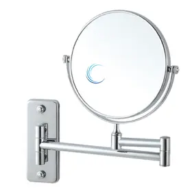 מראה מגדילה M10 פי 7 בסיס מלבני ניקל מבריק