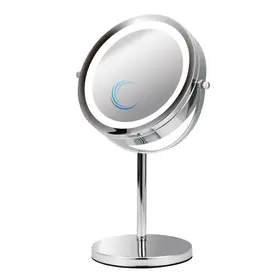 מראה מגדילה M21 פי 7 שולחנית עם תאורה ניקל מבריק