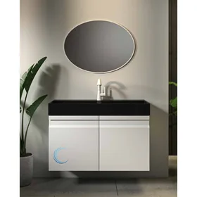 ארון אמבטיה תלוי אוסטין **אספקה מיידית** משטח חרס אינטגרלי