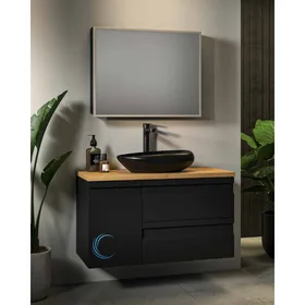 ארון אמבטיה תלוי מיכאל **אספקה מיידית** משטח בוצ'ר וכיור מונח