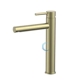 ברז גבוה 4006 לכיור מונח בגוון זהב מט ידית סטיק