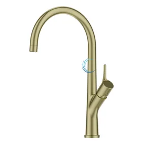 ברז פרח גבוה 1023 למטבח או כיור מונח בגוון זהב מט