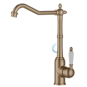 ברז פרח גבוה 3614 למטבח או כיור מונח בגוון רוז גולד מט