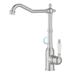 ברז פרח גבוה 3614 למטבח או כיור מונח בגוון ניקל מוברש