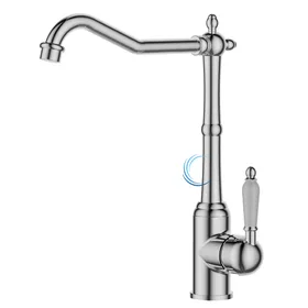 ברז פרח גבוה 3614 למטבח או כיור מונח בגוון ניקל מבריק