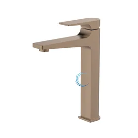 ברז פרח גבוה 1501 לכיור מונח בגוון רוז גולד מט