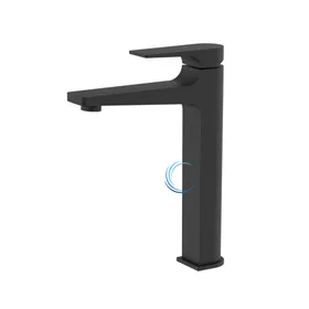 ברז פרח גבוה 1501 לכיור מונח בגוון שחור מט