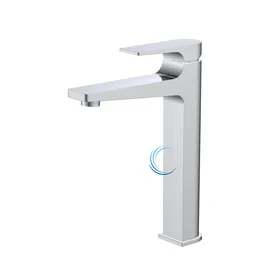 ברז פרח גבוה 1501 לכיור מונח בגוון ניקל מבריק