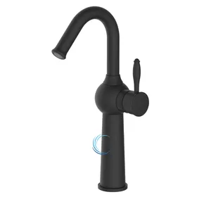 ברז פרח גבוה ברבור 6121 לכיור מונח בגוון שחור מט