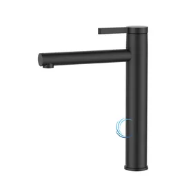 ברז פרח גבוה 5403 לכיור מונח בגוון שחור מט