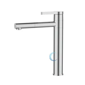 ברז פרח גבוה 5403 לכיור מונח בגוון ניקל מבריק