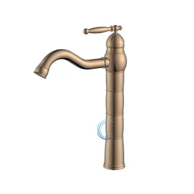 ברז פרח גבוה 3132 ענתיק לכיור מונח בגוון רוז גולד מט