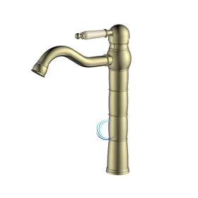 ברז פרח גבוה 1432 ענתיק לכיור מונח בגוון זהב מט