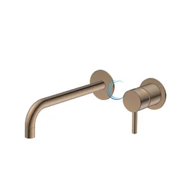 מערכת קיר 1205 לכיור רחצה ידית סטיק בגוון רוז גולד מט